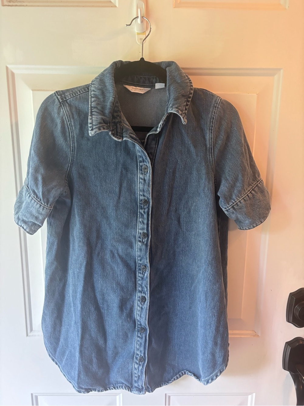 Seraphine *MATERNITY* Chambray Denim Button Down Shirt US Size 4